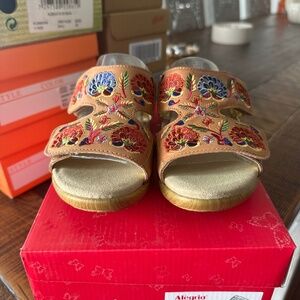 Alegria cognac needles and pins sandal EUR 36
